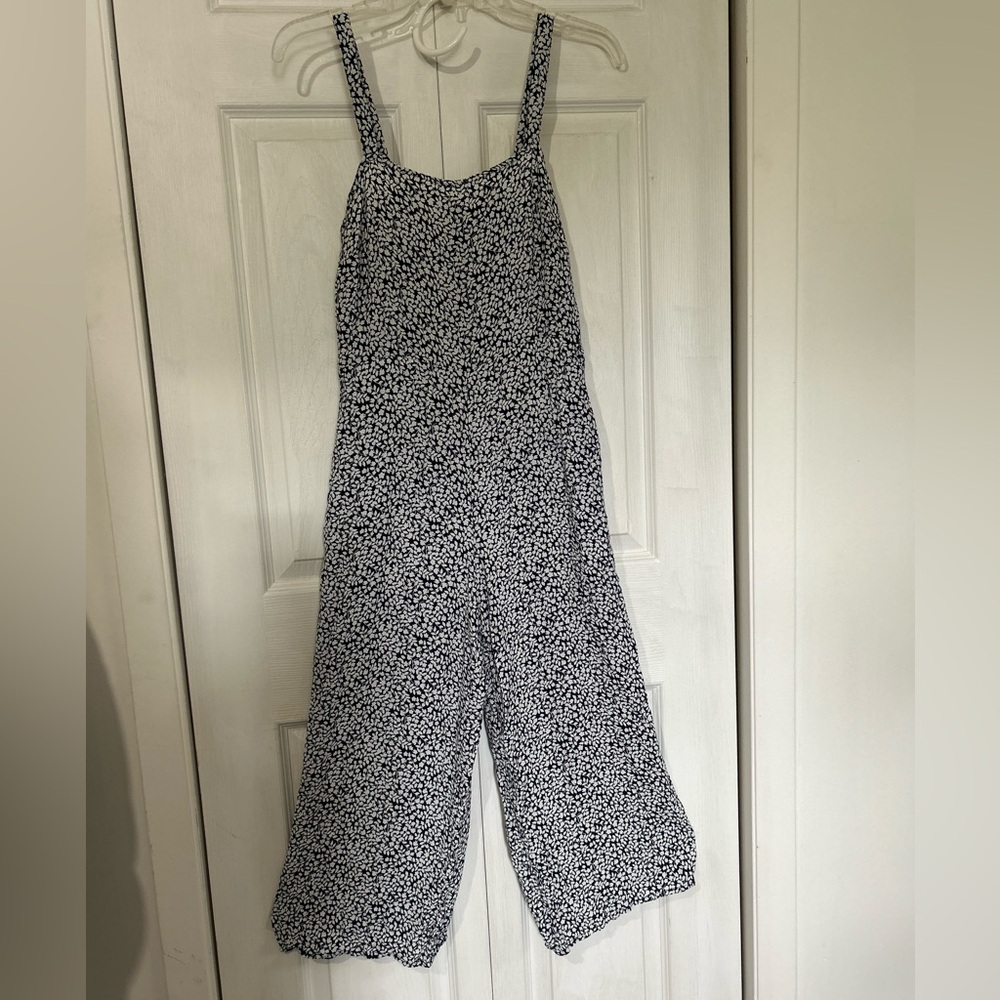 GAP Blue and White Floral Print Jumpsuit size 4P